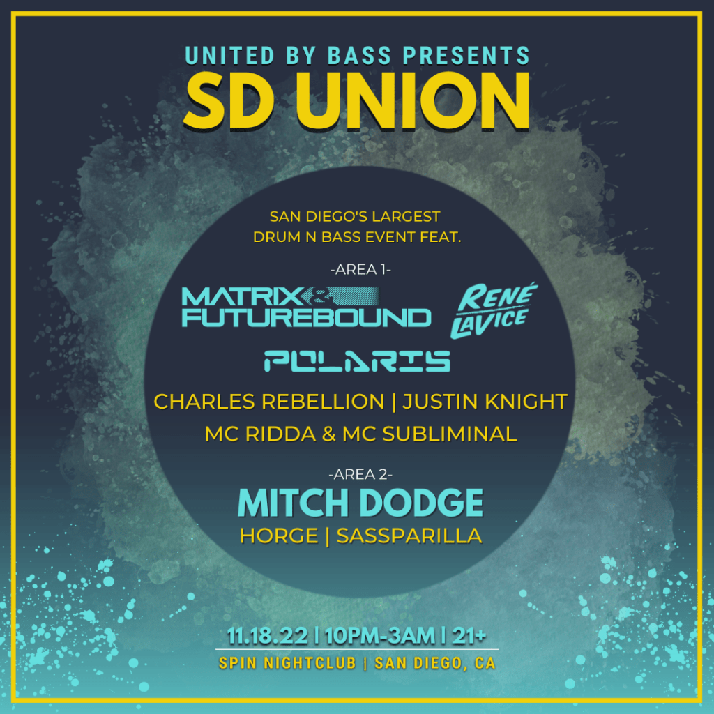SD Union w/ Matrix & Futurebound, Rene LaVice and Polaris artwork