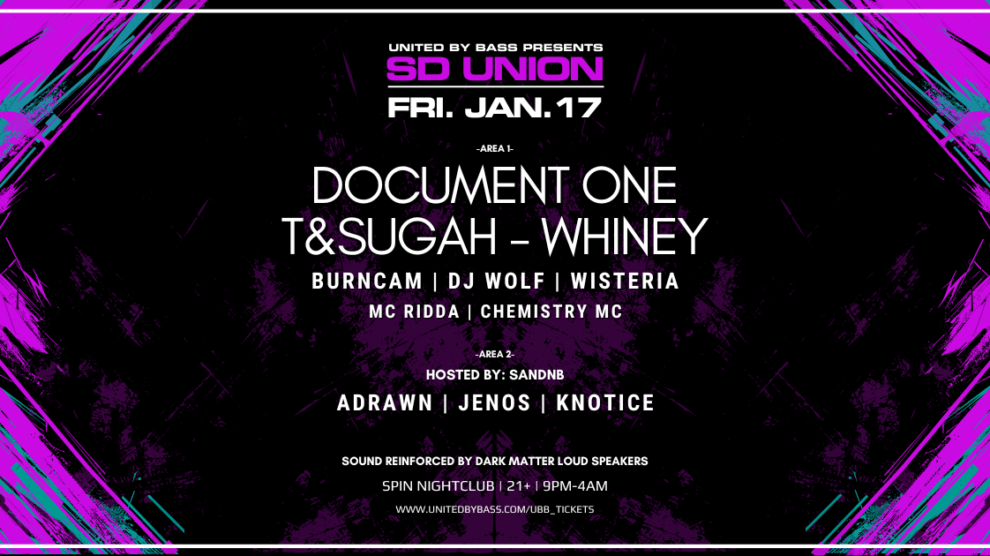 SD Union w/ Document One, T & Sugah, and Whiney, January 17, 2025, Spin Nightclub, San DNB