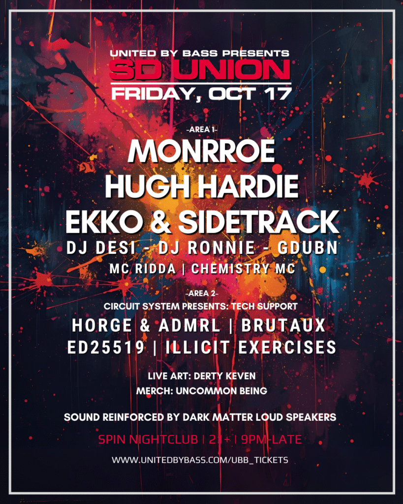 SD Union w/ Monerroe, Hugh Hardie, Ekko & Sidetrack, October 17, 2025