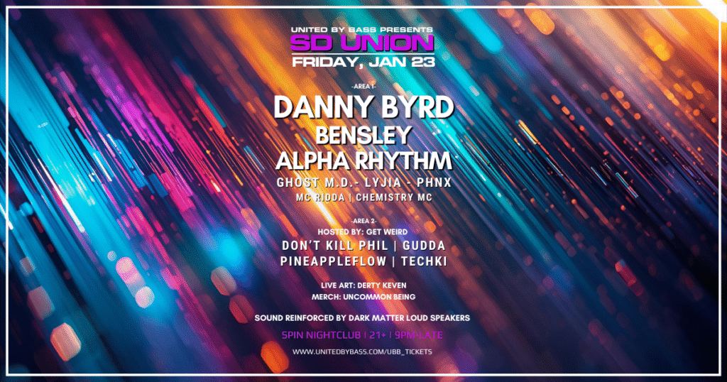 SD Union January 23, 2026 feat. Danny Byrd, Bensley, and Alpha Rhythm