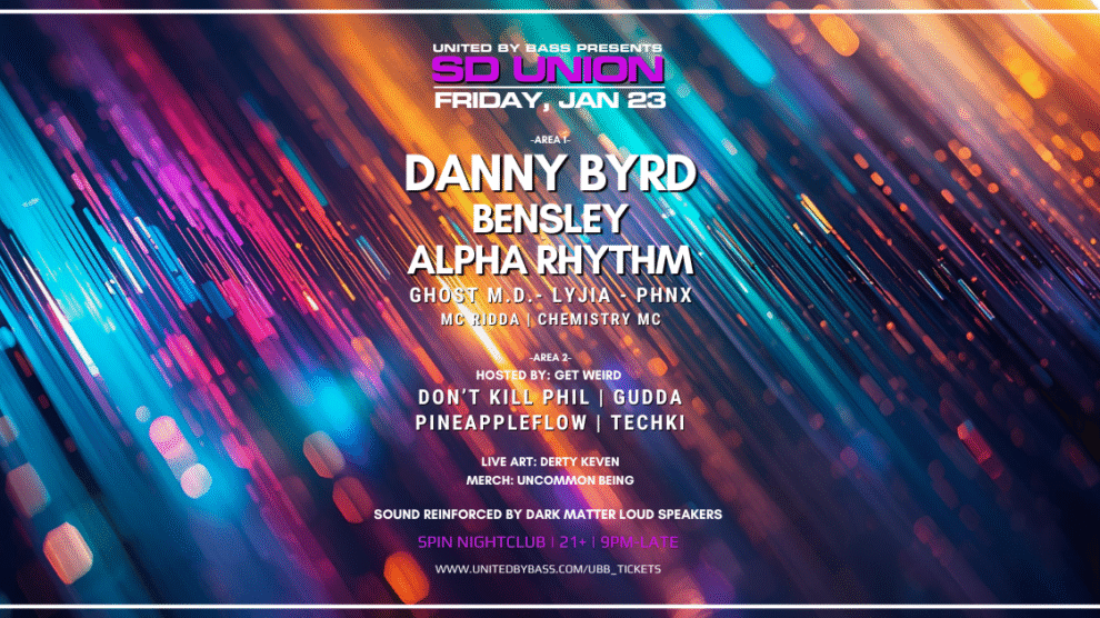 SD Union January 23, 2026 feat. Danny Byrd, Bensley, and Alpha Rhythm
