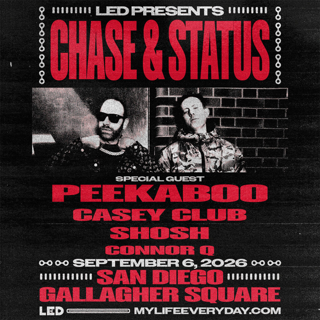 Graphic with Chase & Status headshots andf title: Chase & Status