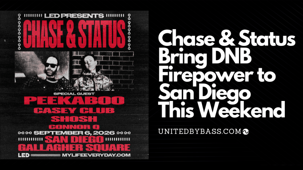 Graphic with Chase & Status headshots andf title: Chase & Status
