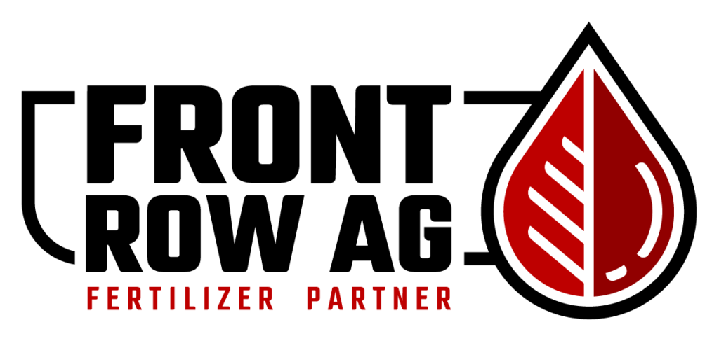 Graphic with text: Front Row AG Fertilizer Partner